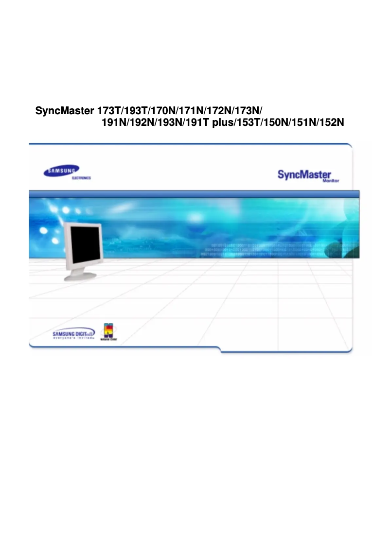 Page 1 of the manual User Manual Samsung SyncMaster 193N