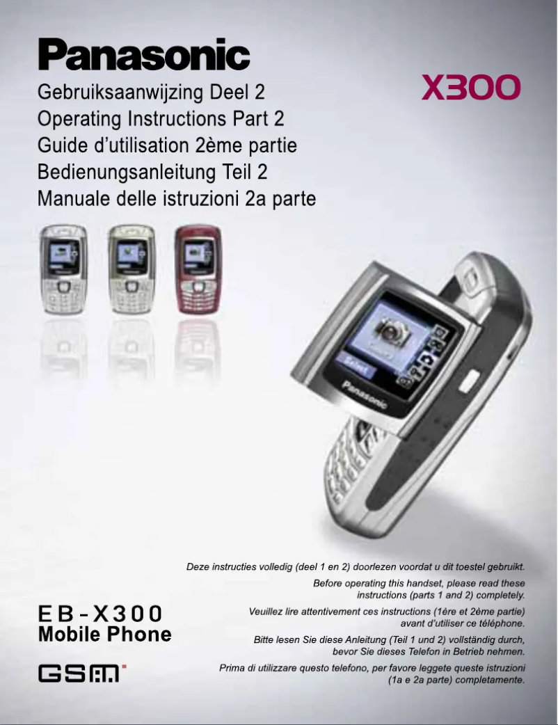 First page image of the manual for EB-X300