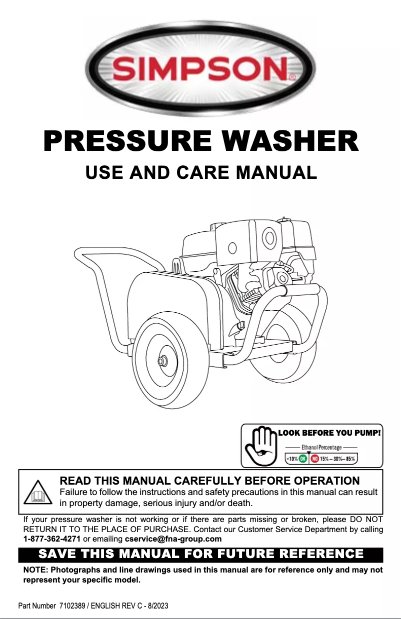 First page image of the manual for WB4200-S