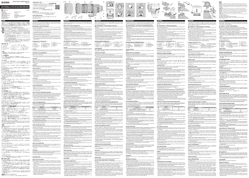 First page image of the manual for 60-600mm F4.5-6.3 DG DN OS