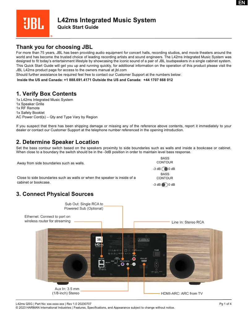 First page image of the manual for L42ms