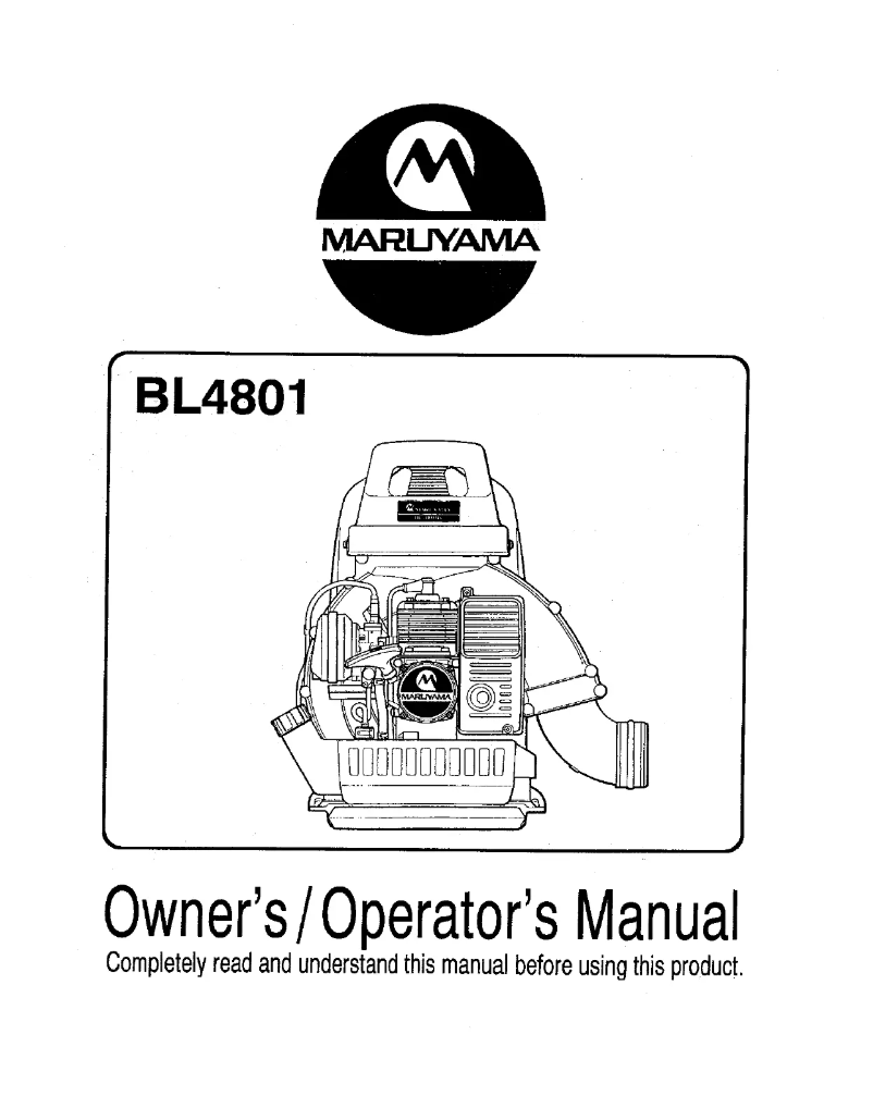 First page image of the manual for BL4801