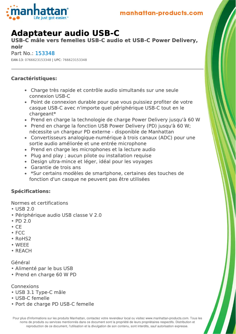 First page image of the manual for 153348