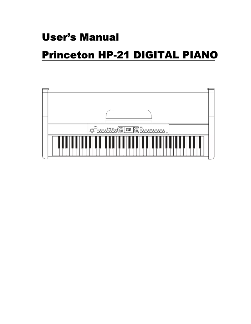 Image de la première page du manuel de l'appareil HP-21