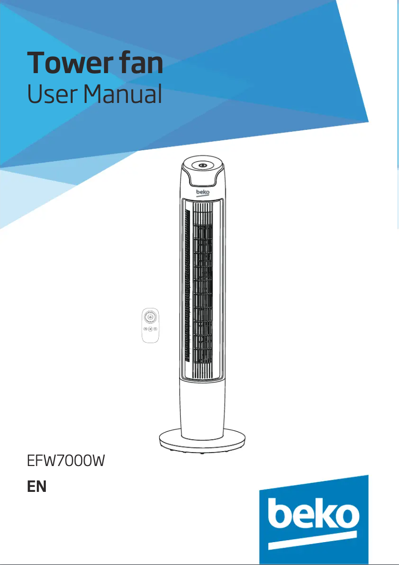 First page image of the manual for EFW7000W