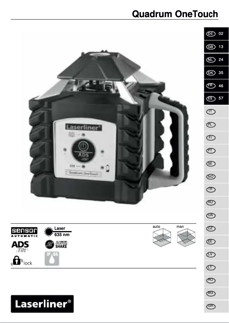 Page 1 of the manual User Manual Laserliner Quadrum OneTouch 410 S