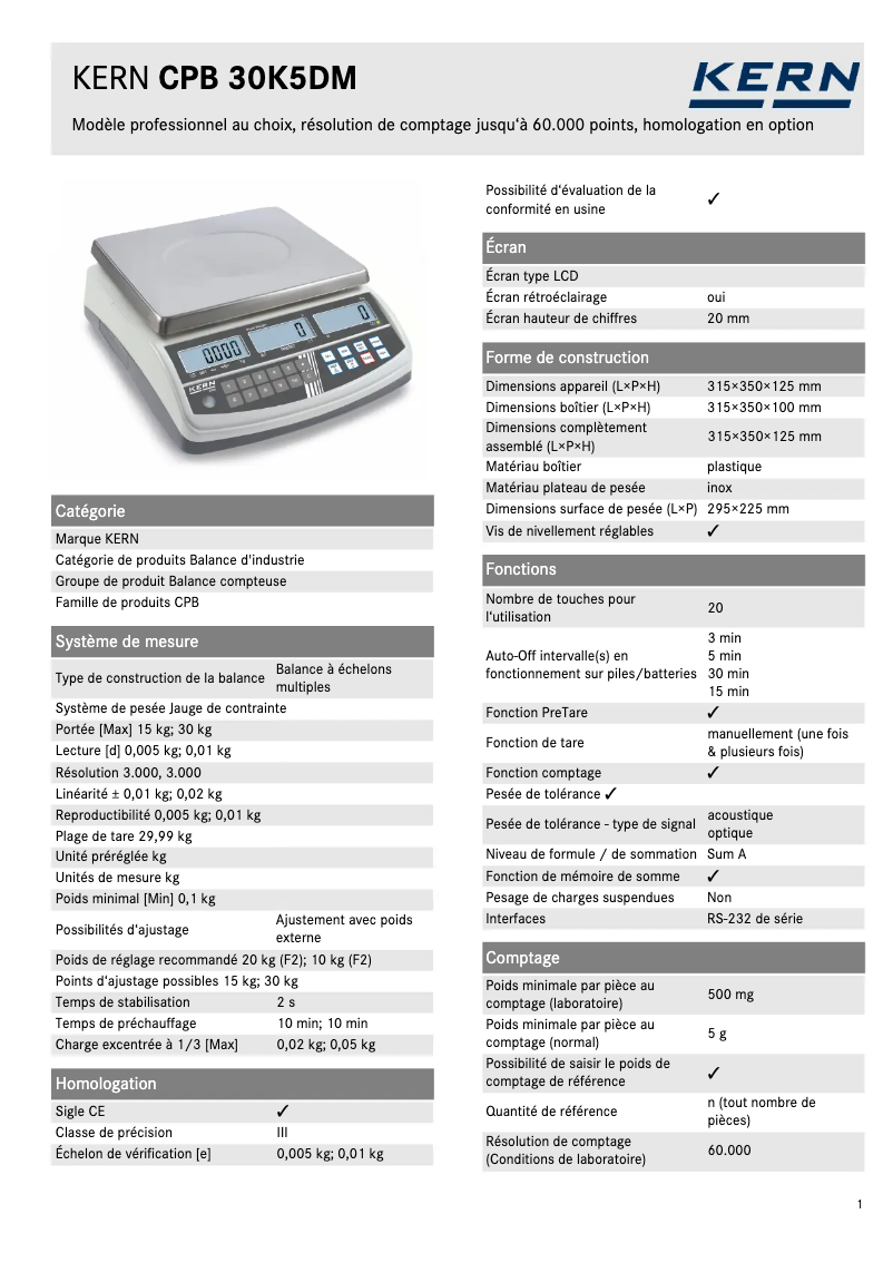 First page image of the manual for CPB 30K5DM