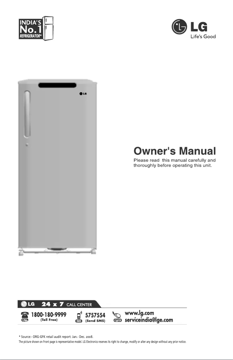 Page 1 of the manual User Manual LG GL-285BEG5