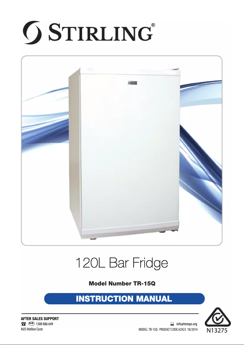 First page image of the manual for TR-15Q