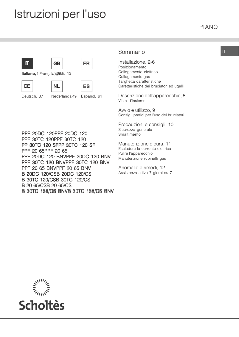 First page image of the manual for PPF 20DC 120