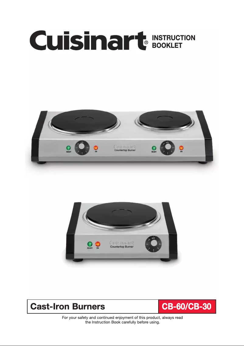 Page 1 of the manual User Manual Cuisinart CB-30