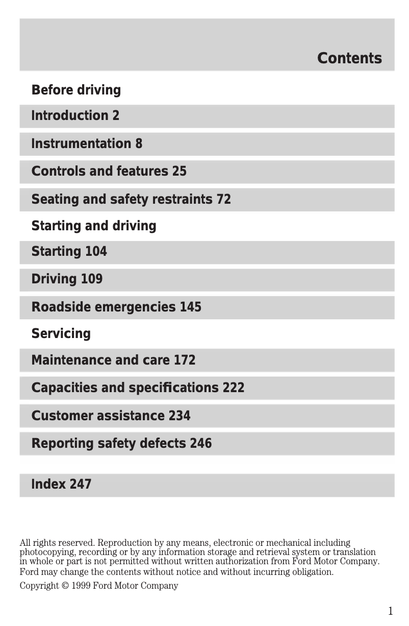 First page image of the manual for F-550 (2000)