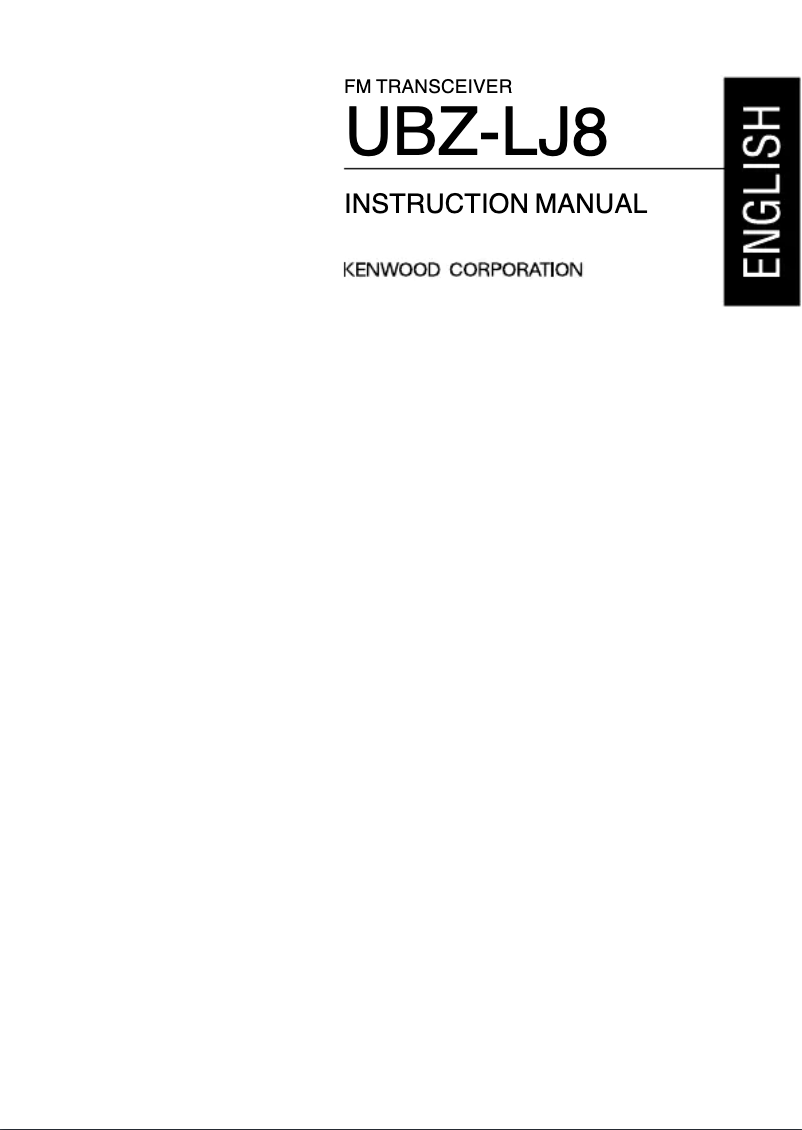 Page 1 of the manual User Manual Kenwood PMR446