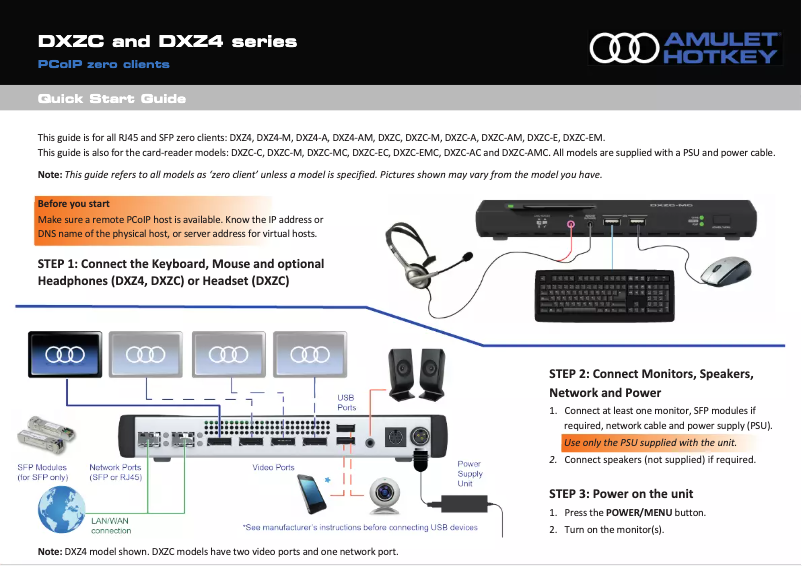 Page 1 of the manual User Manual Amulet Hotkey DXZC-C