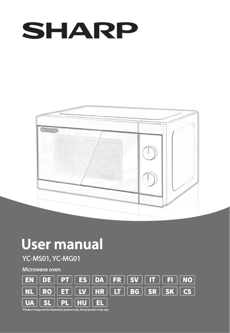 Page 1 of the manual User Manual Sharp YC-MS01E