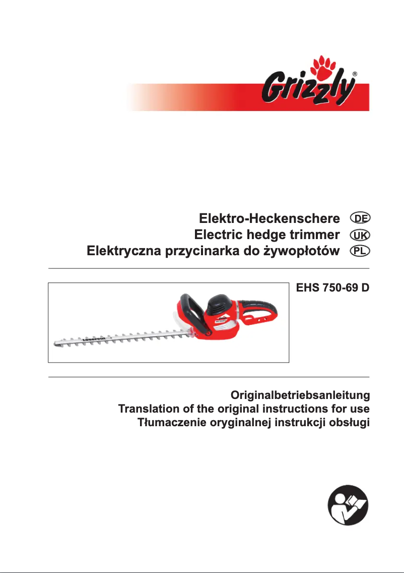 First page image of the manual for EHS 750-69D