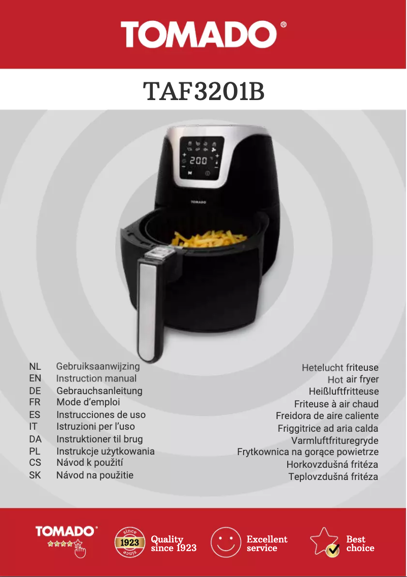 First page image of the manual for TAF3201B