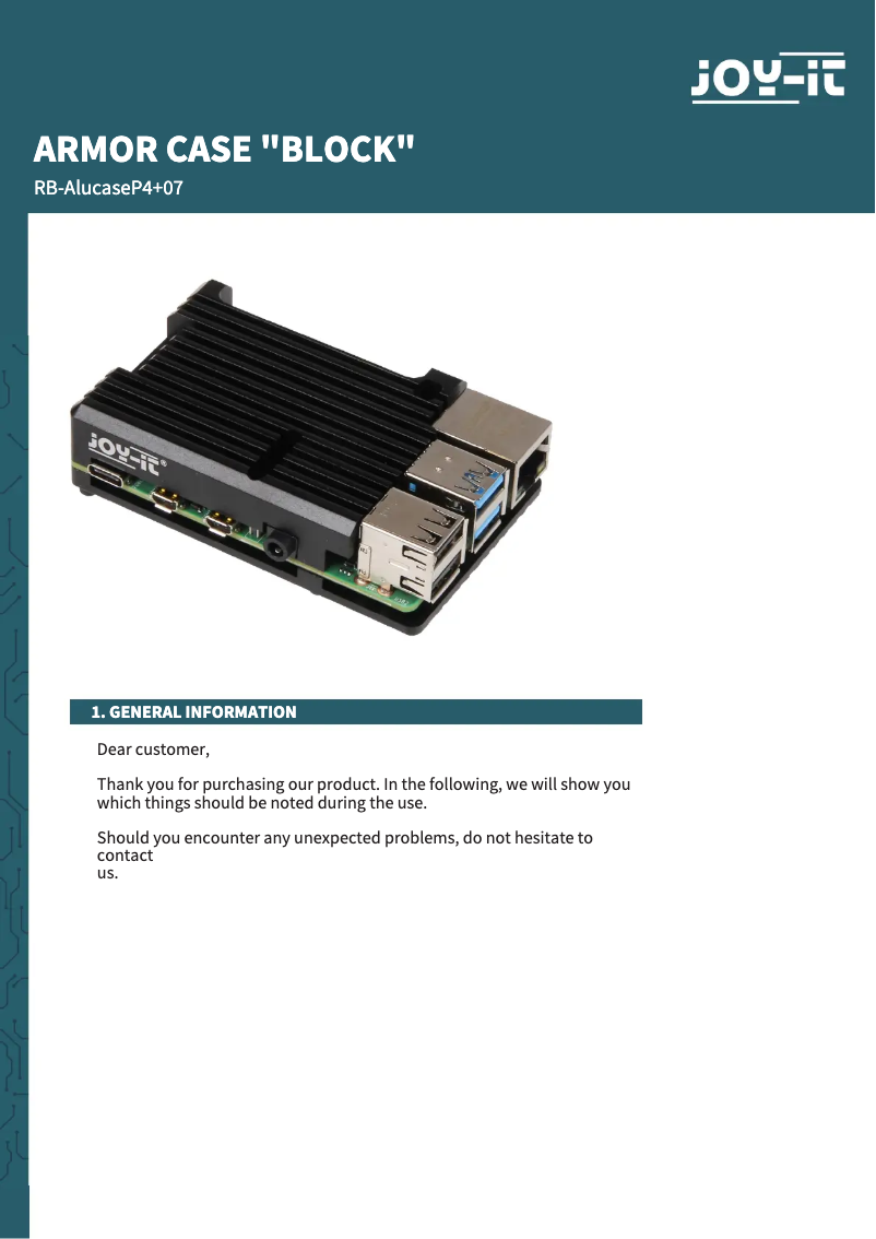 Image de la première page du manuel de l'appareil RB-AlucaseP4+07