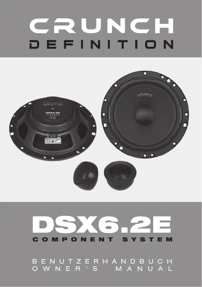 First page image of the manual for DSX6.2E