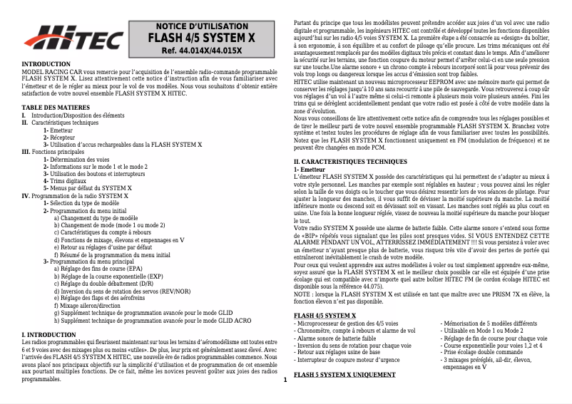 First page image of the manual for Flash 4.5