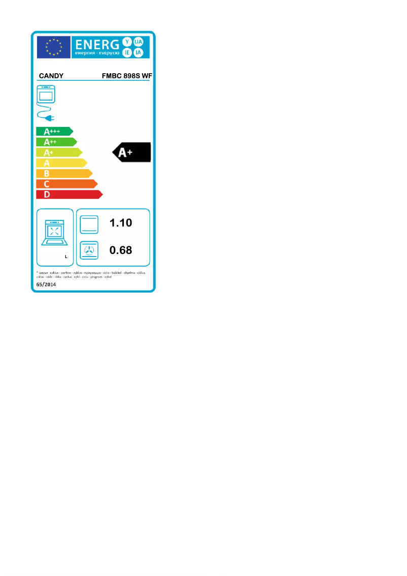 First page image of the manual for FMBC 898S WF