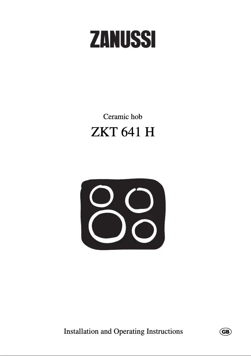 First page image of the manual for ZKT641H