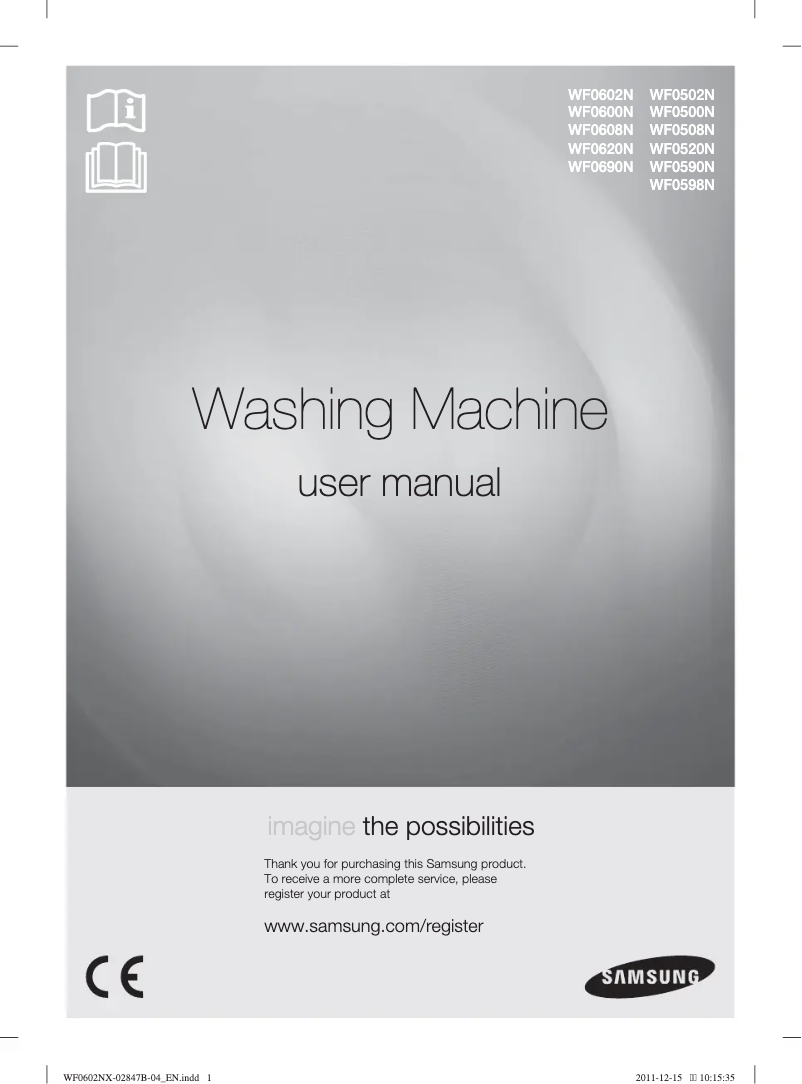 Page 1 of the manual User Manual Samsung WF0602NXW