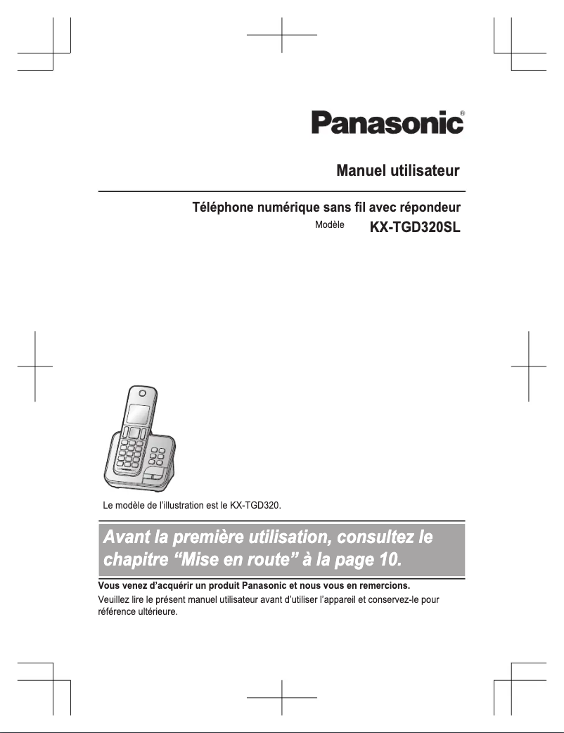 Page 1 of the manual User Manual Panasonic KX-TGD320