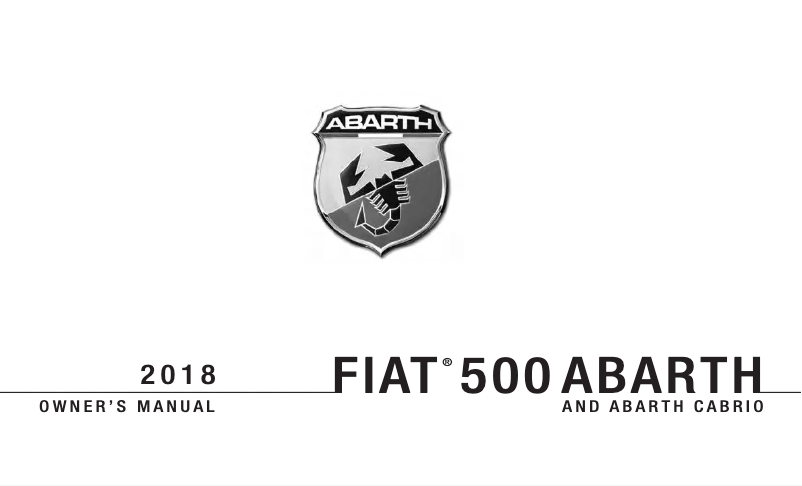 Page 1 of the manual User Manual Fiat 500 Abarth (2018)