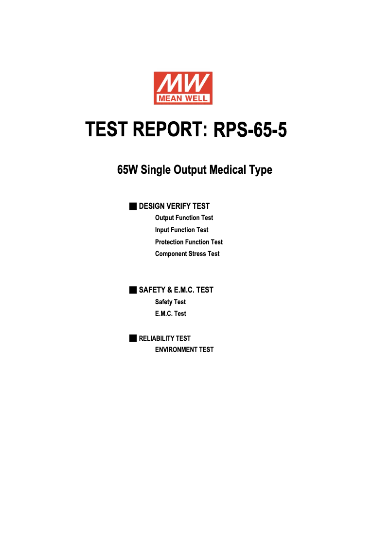 First page image of the manual for RPS-65-5