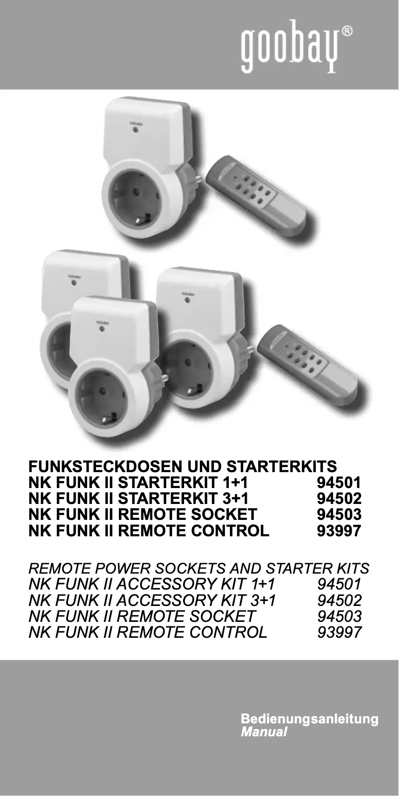 Page 1 of the manual User Manual Wentronic 93997
