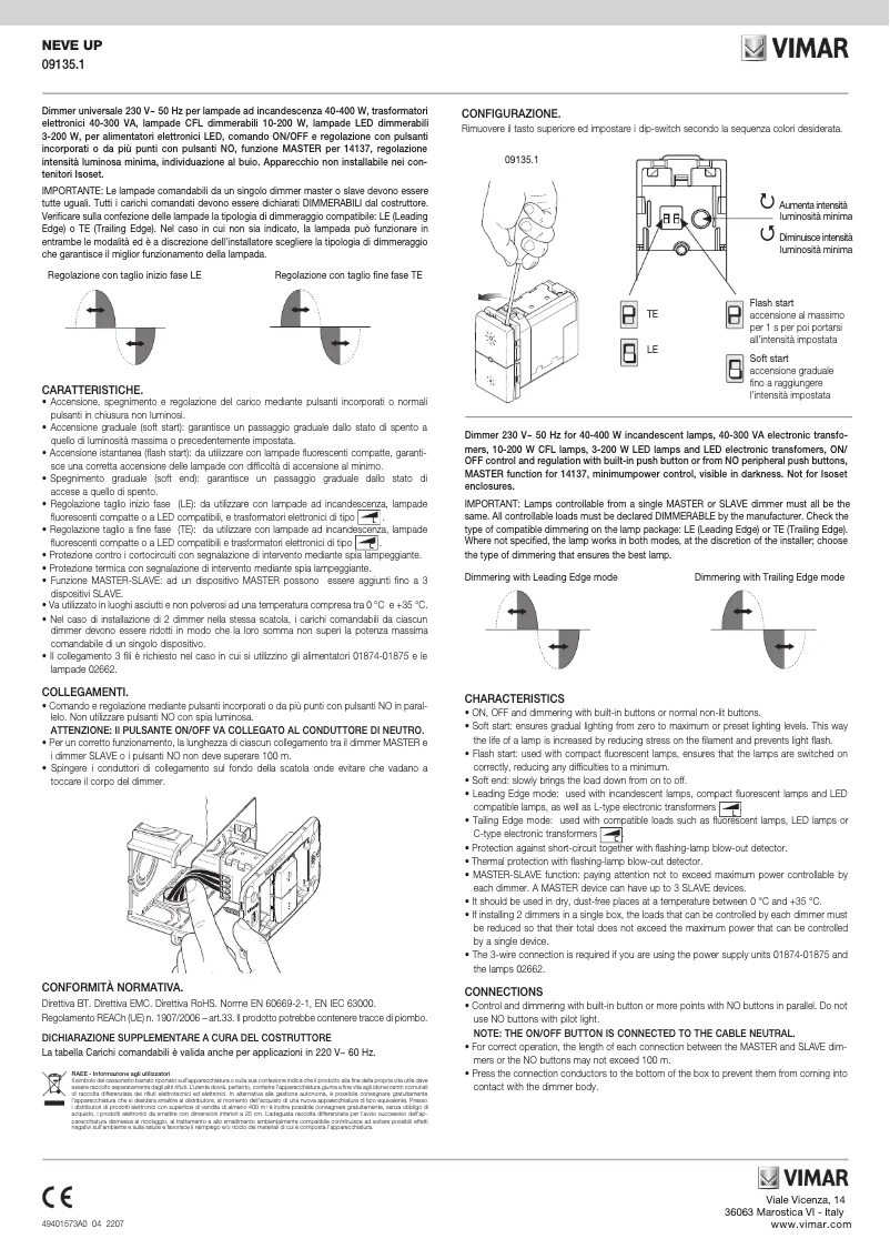 First page image of the manual for 09135.1.CM