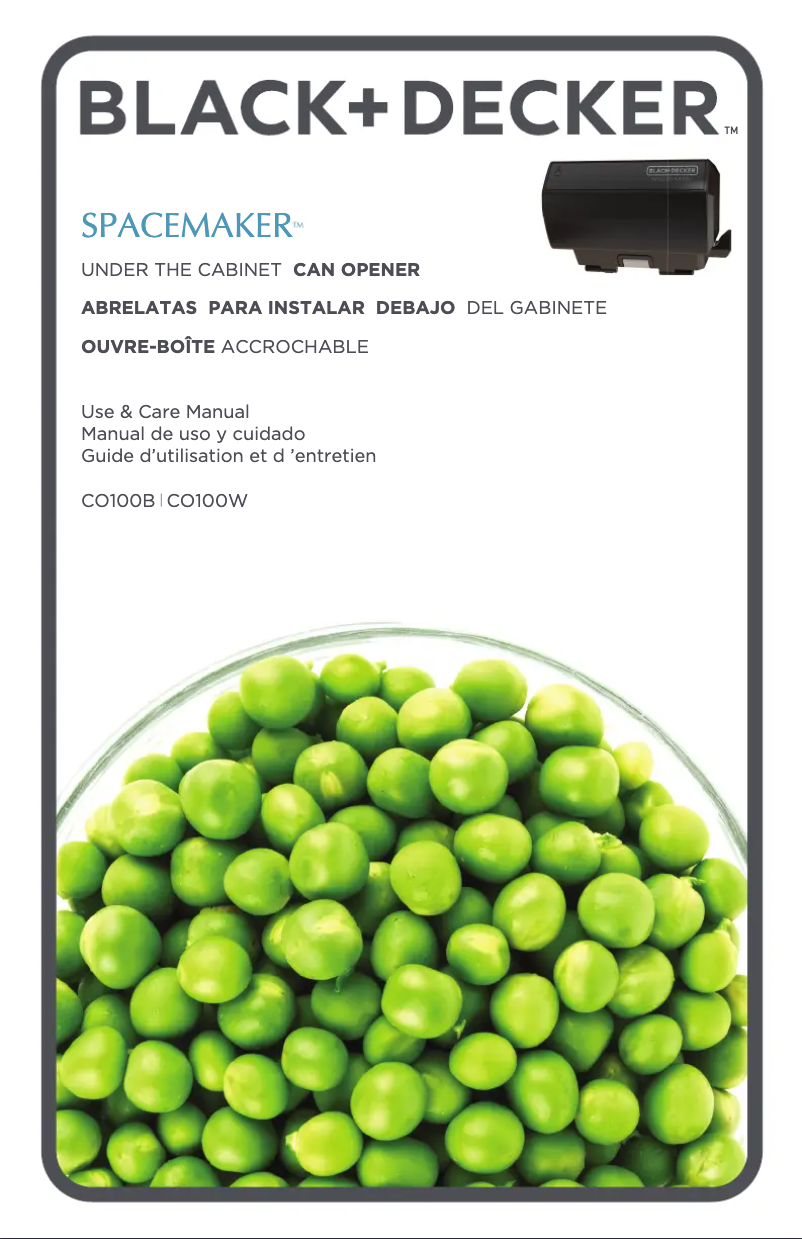 First page image of the manual for SpaceMaker CO100B