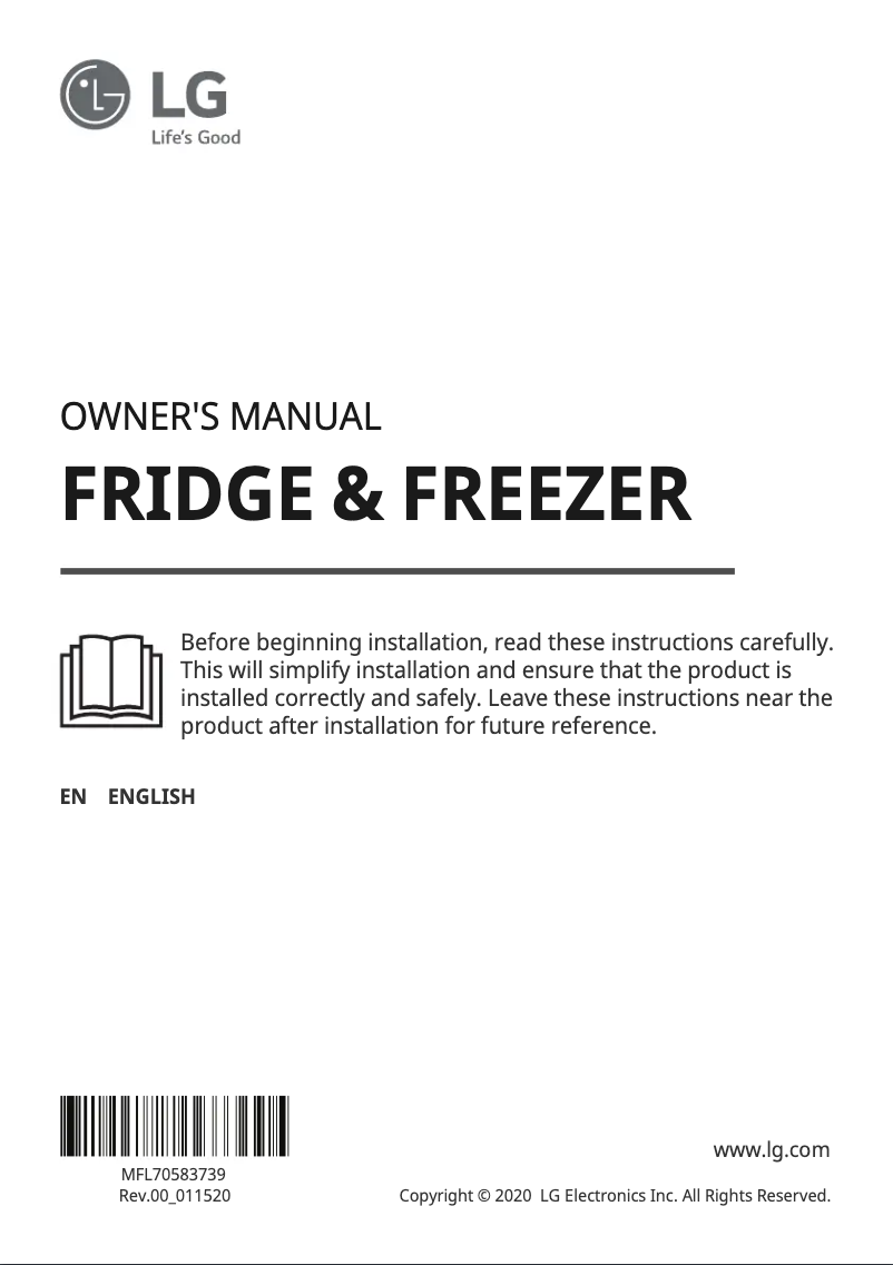 First page image of the manual for GC-J247JABV