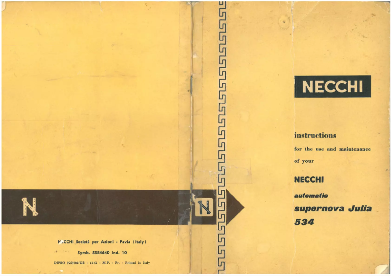 First page image of the manual for Supernova Julia 534