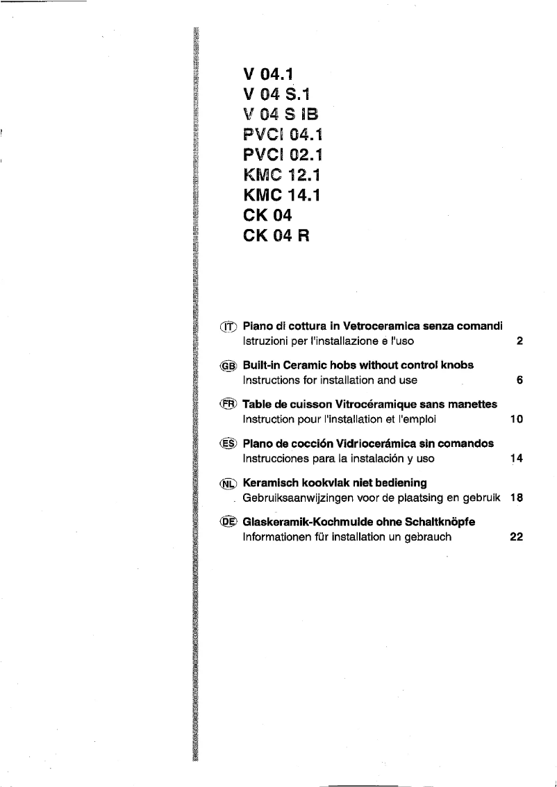 Page 1 of the manual User Manual Ariston Thermo PVCI 02.1