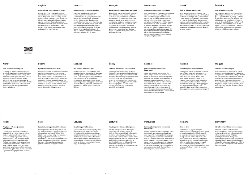First page image of the manual for HEMNES 604.300.21