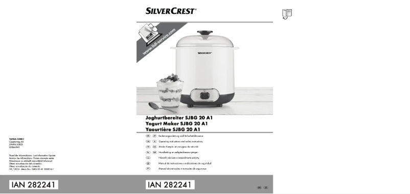 First page image of the manual for SJBG 20 A1