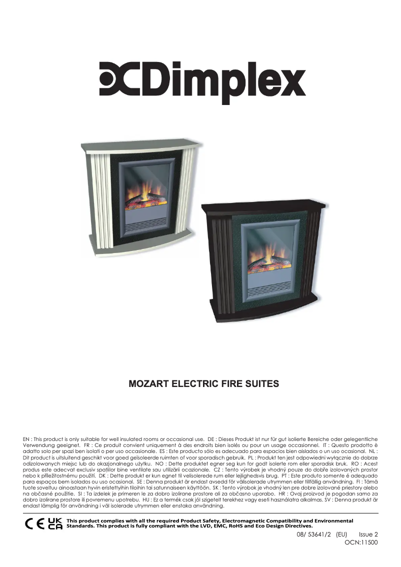 Page 1 of the manual User Manual Dimplex MZT20BL-E