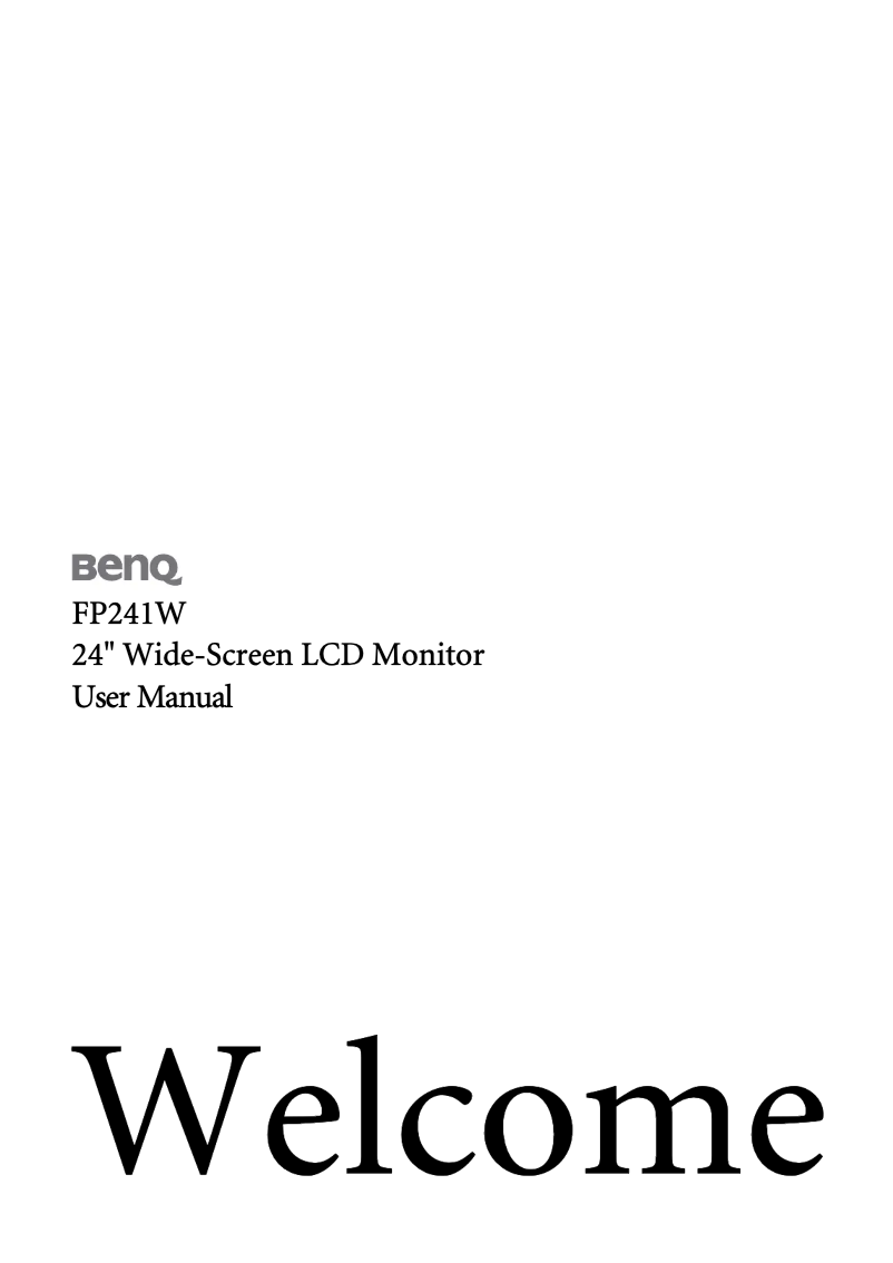 Image de la première page du manuel de l'appareil FP241W