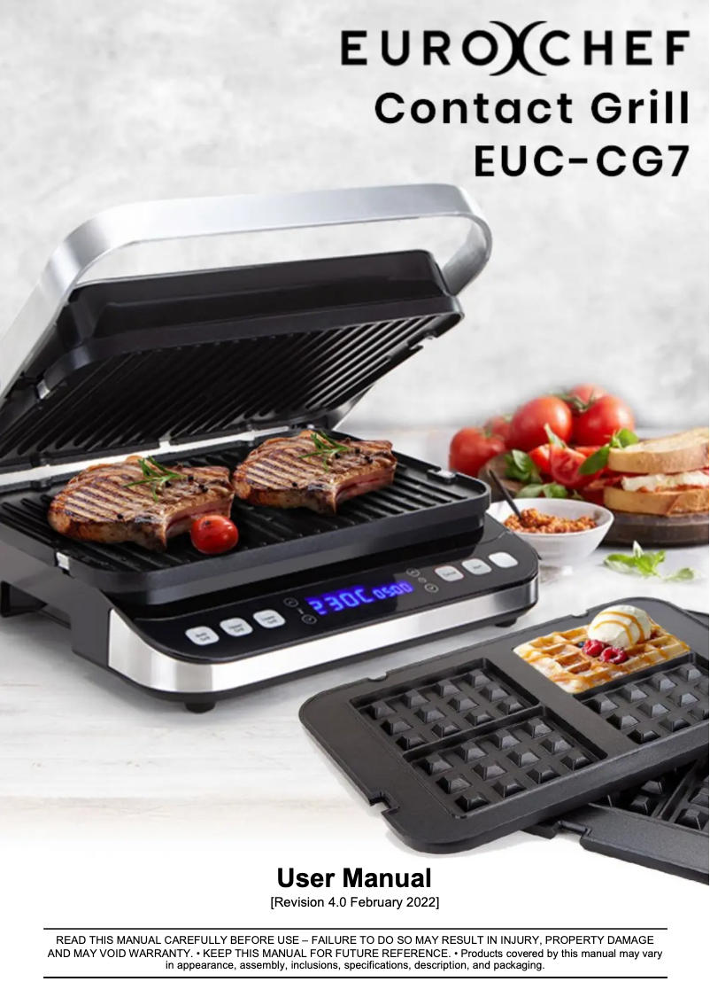 Page 1 of the manual User Manual Eurochef EUC-CG7