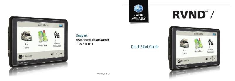 First page image of the manual for RVND 7