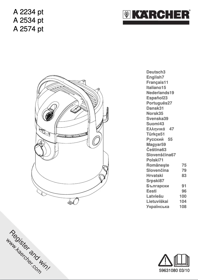 First page image of the manual for A 2234 pt