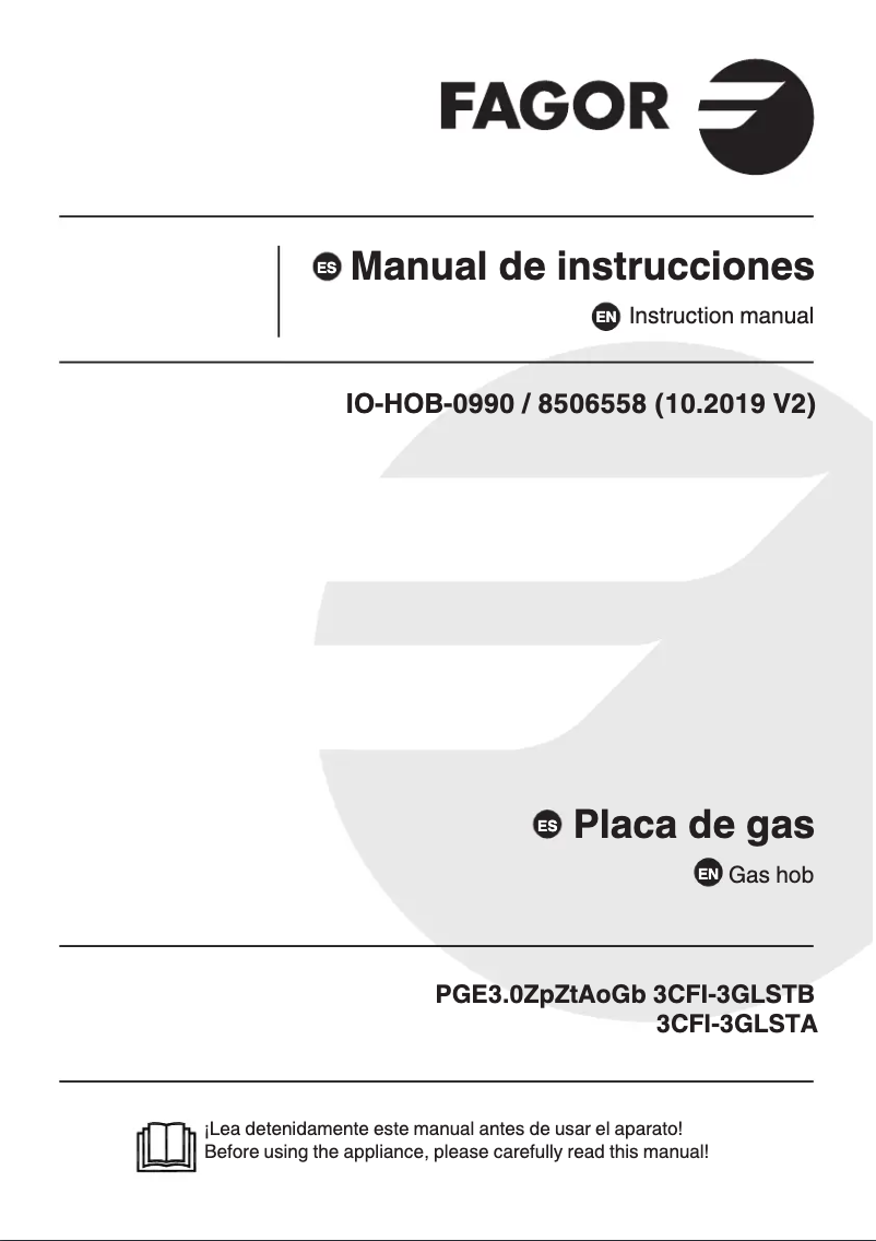 First page image of the manual for 3CFI-3GLSTA