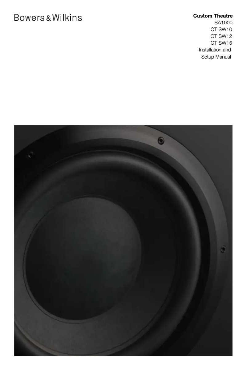 Page 1 of the manual User Manual Bowers & Wilkins CT SW15