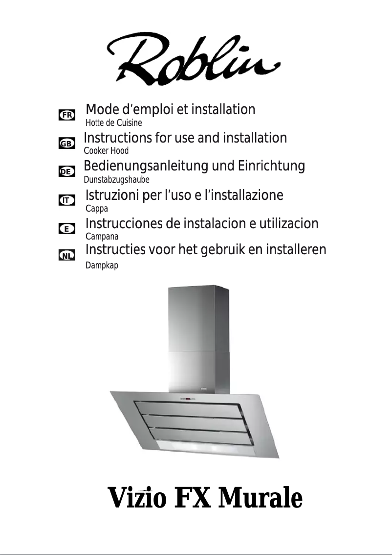 First page image of the manual for Vizio FX 1100 Murale