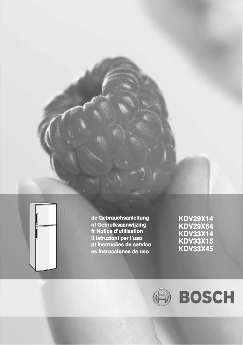 First page image of the manual for KDV33X14