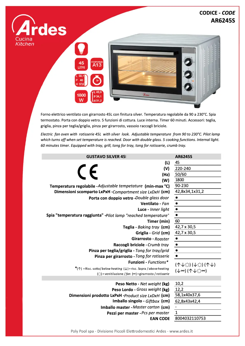 Image de la première page du manuel de l'appareil AR6245S