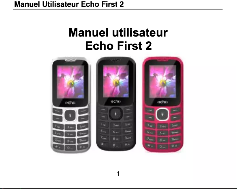 First page image of the manual for First 2