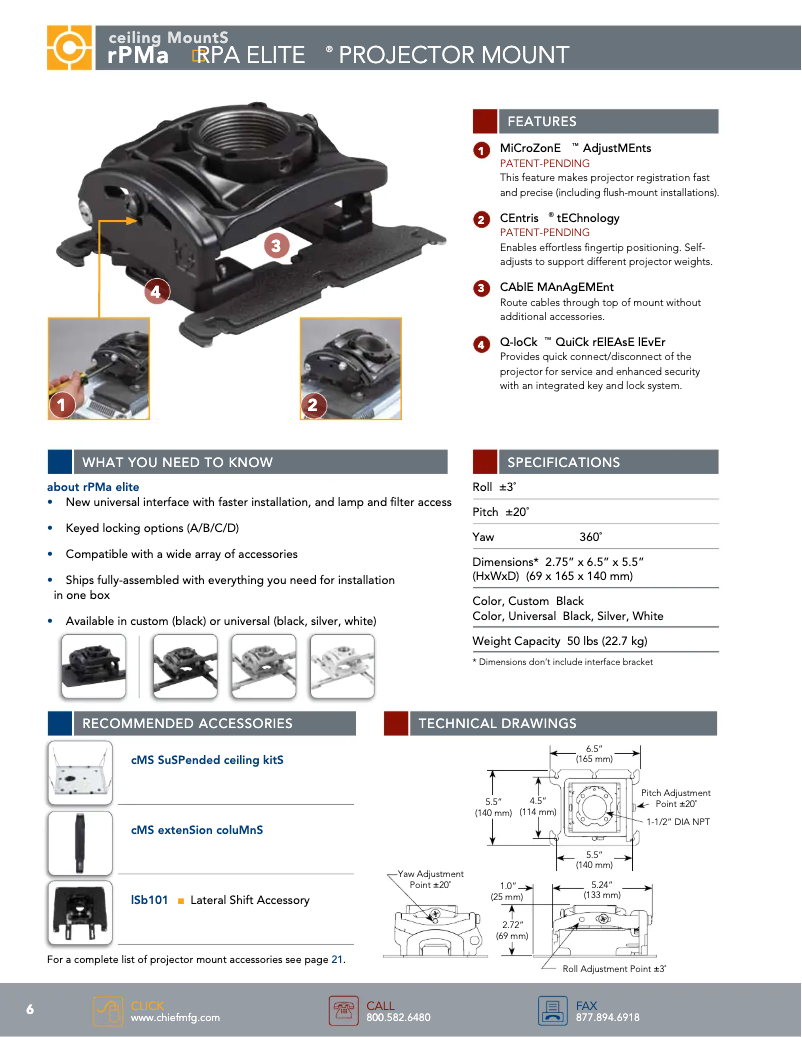 Page 1 of the manual User Manual Chief RPMA277